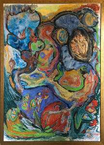 Rickard Frey "Fest" Blandteknik 63x83 cm