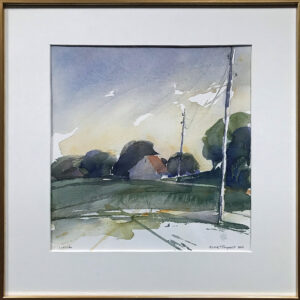 Anna Törnqvist "Luftväg" Akvarell 53x53 cm