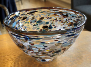 Sofia Bergman, ur serien "Silver" Glasskål h17 b28 cm