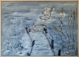 Barbro Winsten "Anten islossning" Olja, 50x70 cm