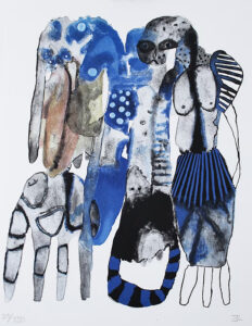 Emma Larsson "Farewell to the girl with sun in her eyes" Litografi, 39x31 cm
